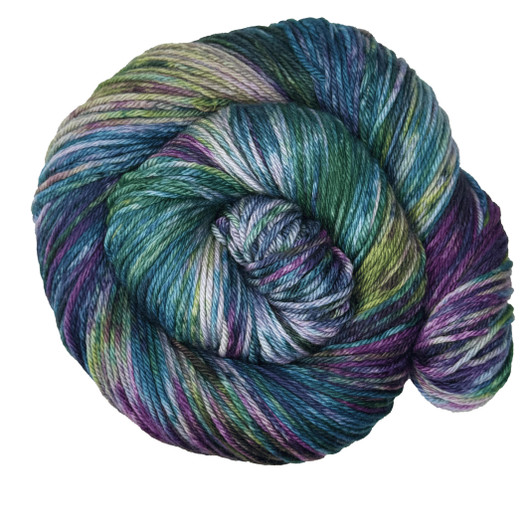 Labyrinth is a dark emerald variegated with layers of deep teal, bold magenta, and spring green and fresh mint.