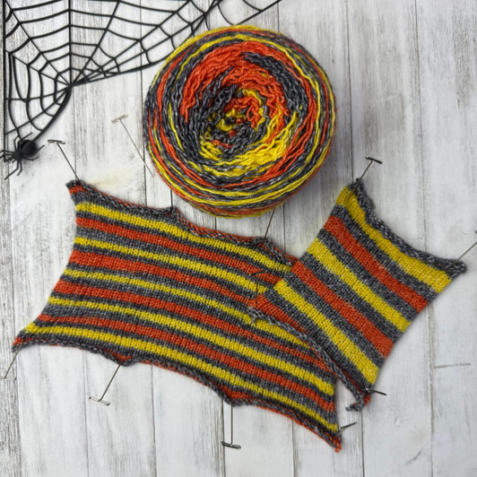 Halloween:  'I Got A Rock...' Self-Striping Yarn