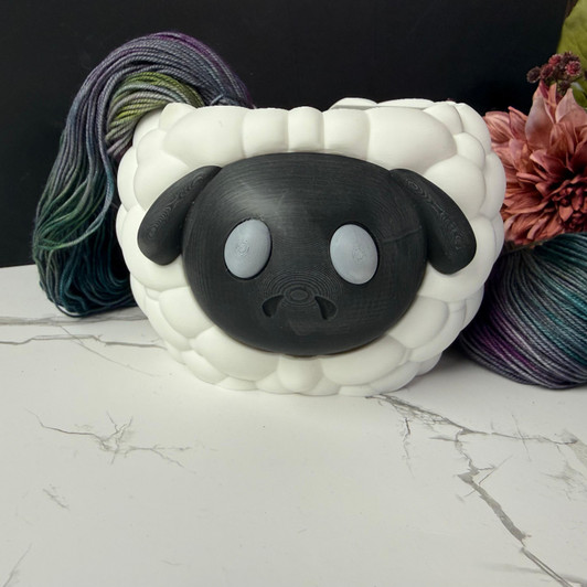 These sheep design yarn bowls are extra roomy to hold your larger yarn cakes and skeins, they keep your yarn contained and happily unwinding instead of making a run for it across the floor.