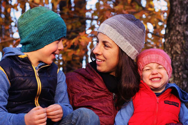 Latitude Lines Hats for All-Make striped, slouchy hats for everyone in the family! Sized from toddler on up to adult large, not a head in your household will go cold when the temperature drops. Free pattern available for download.