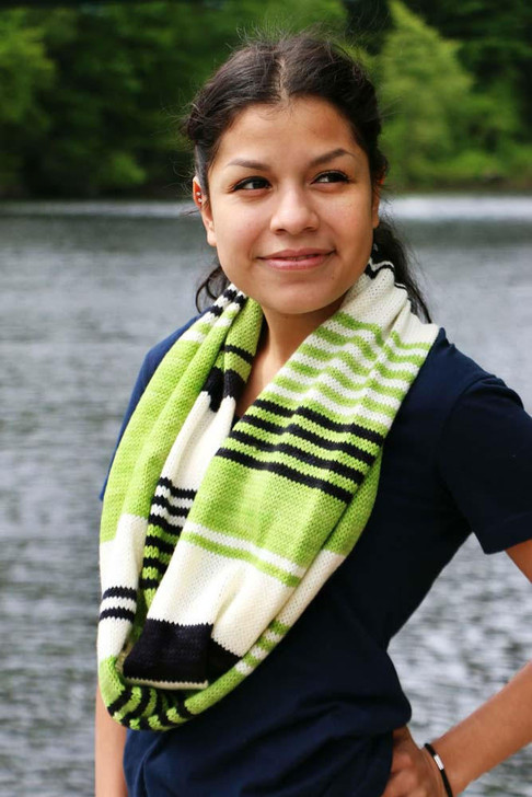 Sporadic Stripes- This infinity scarf is a fun, attention-keeping knit with it’s everchanging pattern of stripes. Use the tick boxes to keep track of where you are in the pattern and before you know it you’ll have what is sure to be one of your most loved accessories. Free pattern available for download.