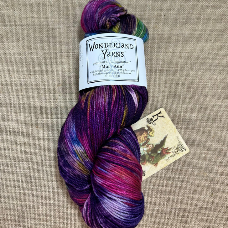 Wonderland Yarns Mary Ann, Sock/Fingering OOAK