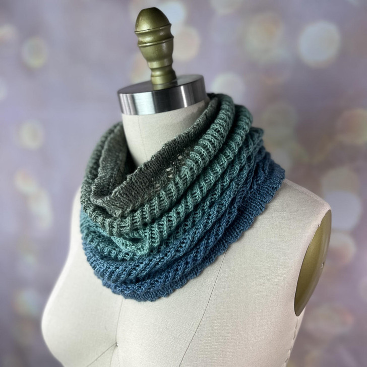 Hand-dyed Yarn @ Wonderland Yarns: Chevron Stripes Infinity Scarf Kits