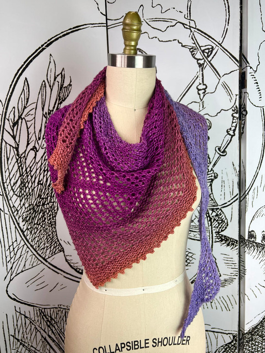 Mehri Mesh Shawl from a previous month's club yarn box.