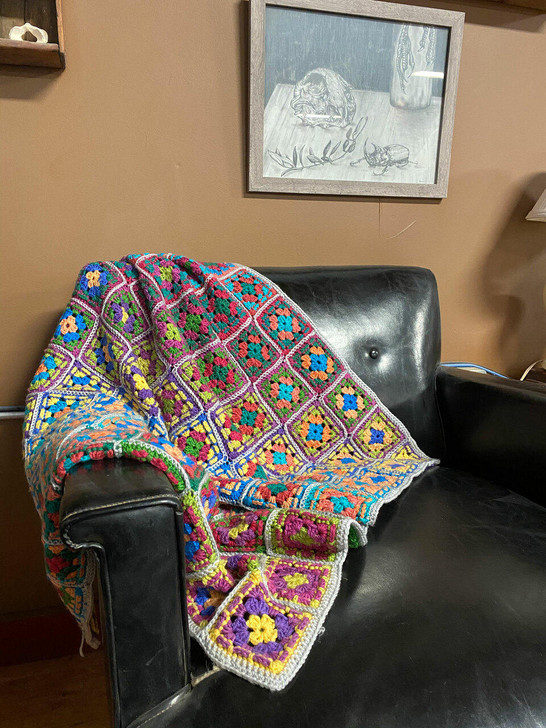 Holographic Granny Square Blanket