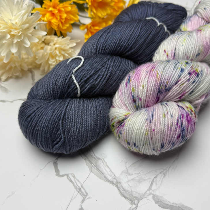 Properly Pretty - A skein of limited edition "Don't Make Me Turn Around" and "Shadow"