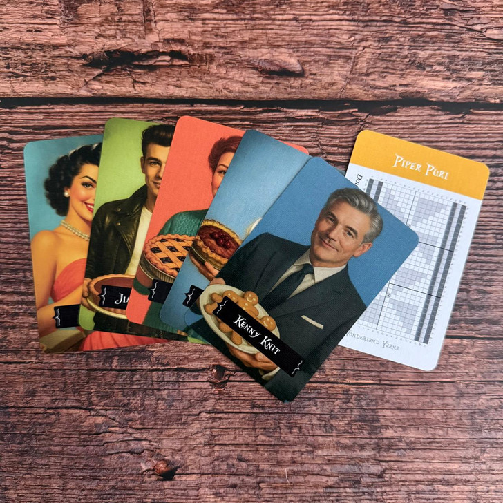 Inspired by the 1950's era, our chart deck includes the characters featured in our story!
