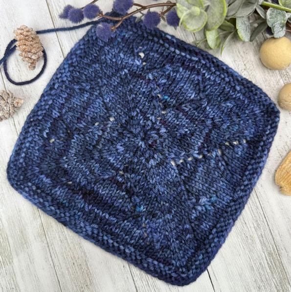 Snowfall Knitting Square