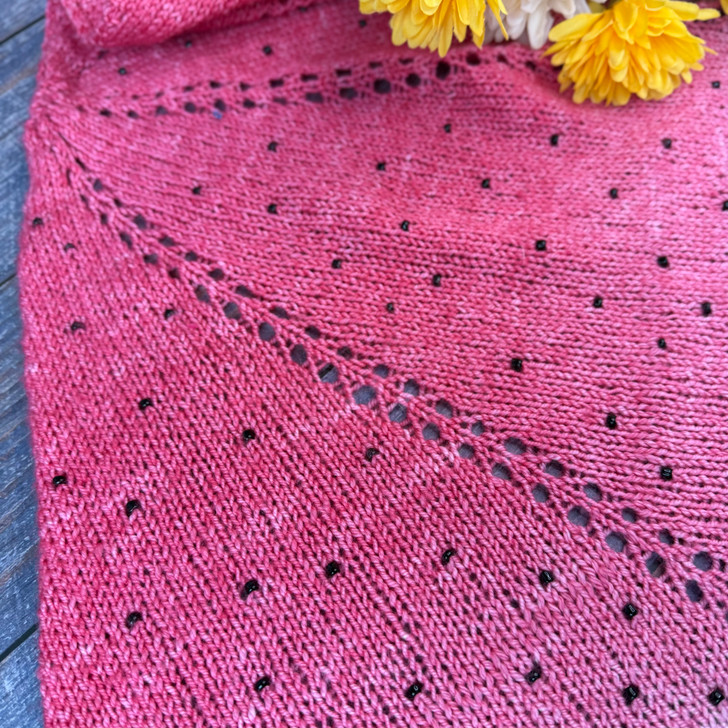 Slice Shawl, up close
