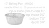 10" Round Disposable Foil All Purpose Deep Baking Pan -  Case of 250 - #1600
