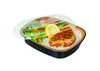 23 oz.  Black and Gold Foil Entrée or Take Out Pan with Dome Lid - Case of 100