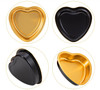  8 oz. Colored Heart Shaped Dessert or tart pan with Plastic Lid- Case of 1000