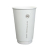 Prime Source White Paper Double Wall Hot Cup, 16 Ounce Capacity -Case of 500