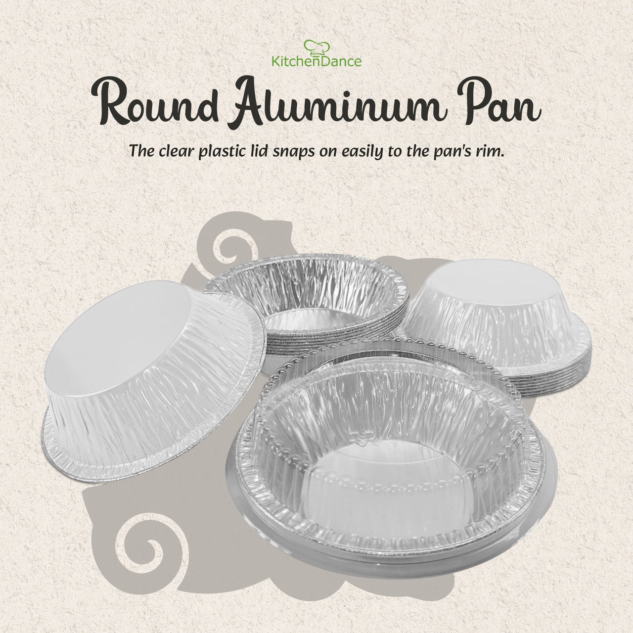 I'm Pantainer 8 Round Sturdy Foil Pans with Snap-On Lids (5 Pasn + 5 –  belbei