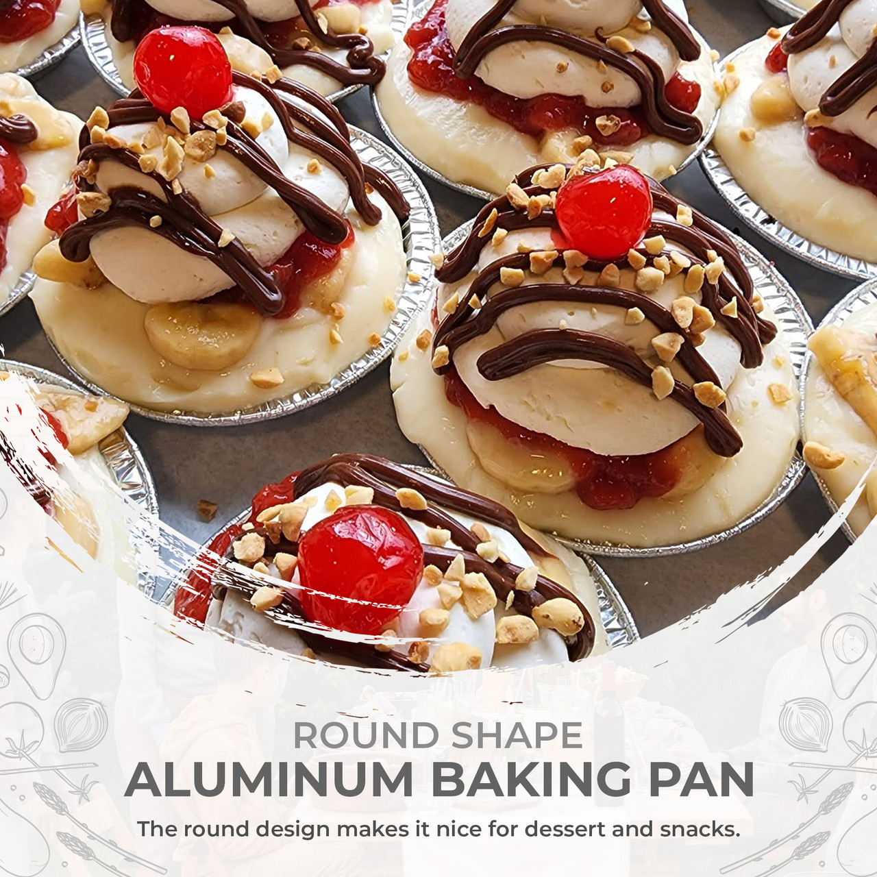 3" Disposable Small Aluminum Foil Tart Pan- Case of 1000  #301