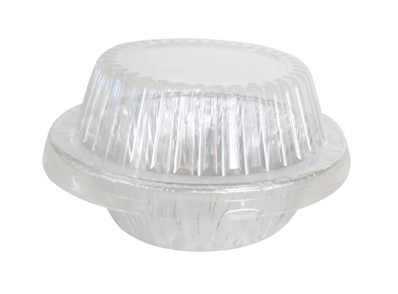 Handi-Foil  5¾" Disposable Foil Pot Pie Pan w/ Dome Lid - Case of 1000 - #4007P