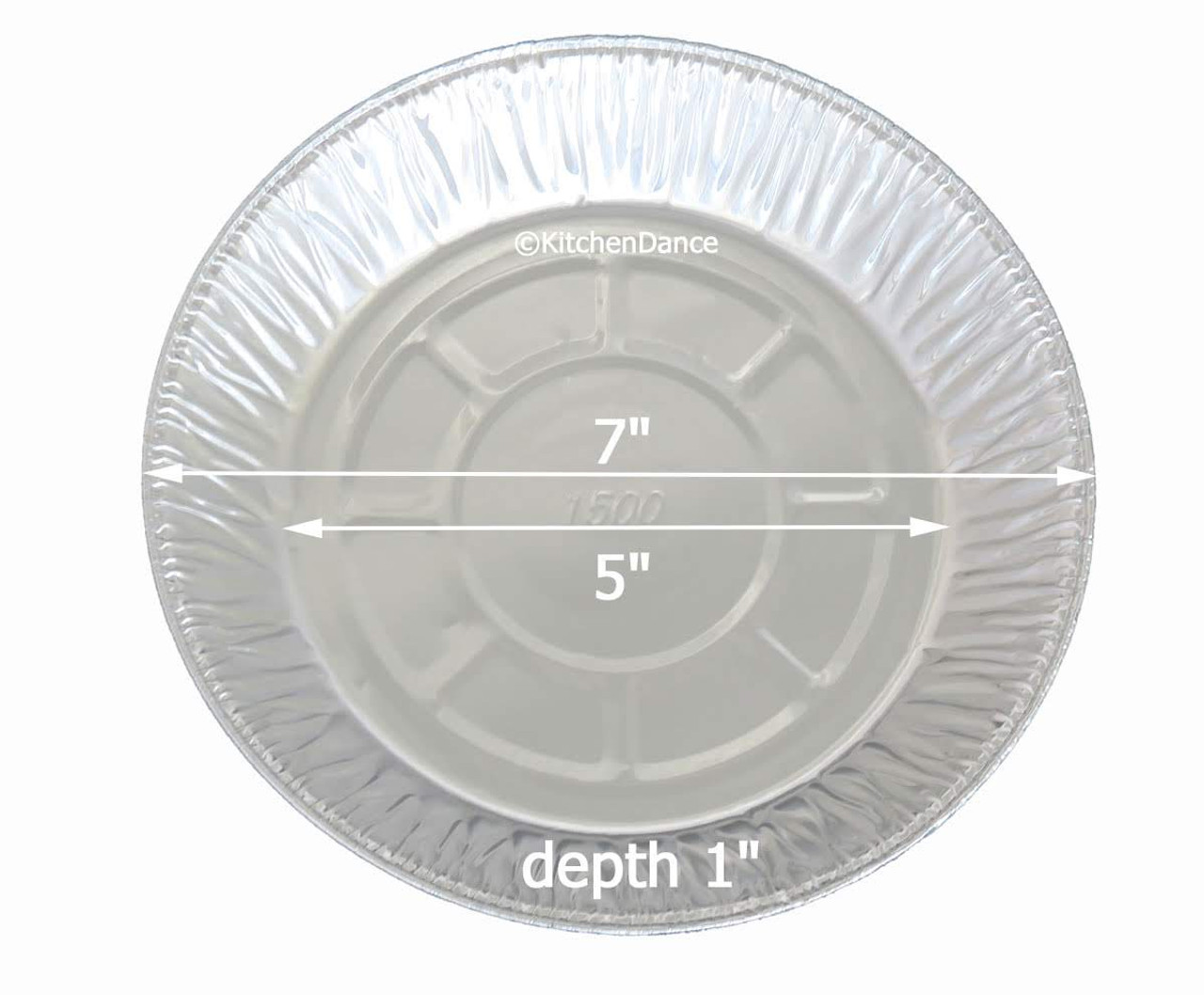 7 Light-Aluminum Disposable Foil Pie Pan - Deep #A1500
