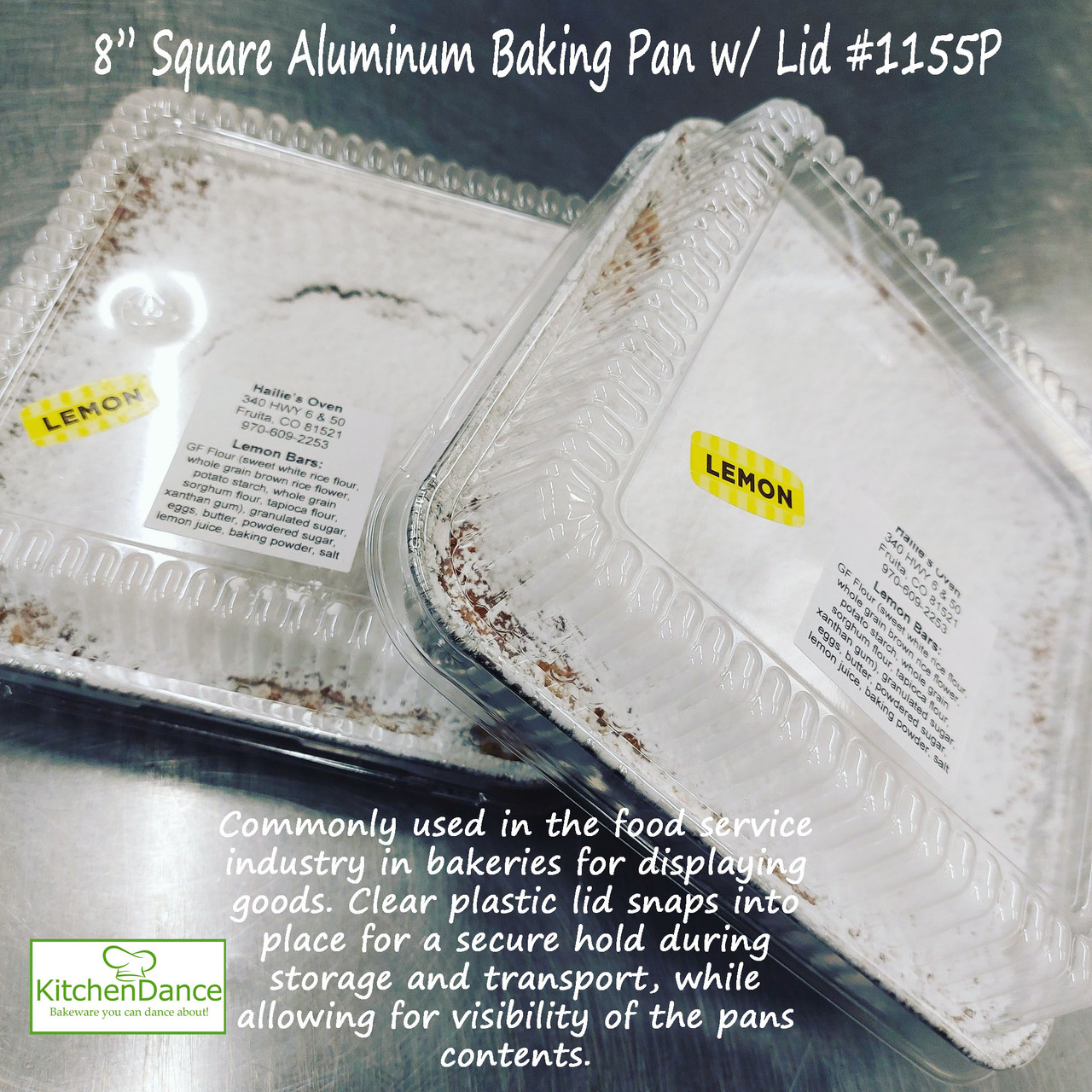 Bulk Choice 8 Square Cake Pans - Aluminum, 500/Case