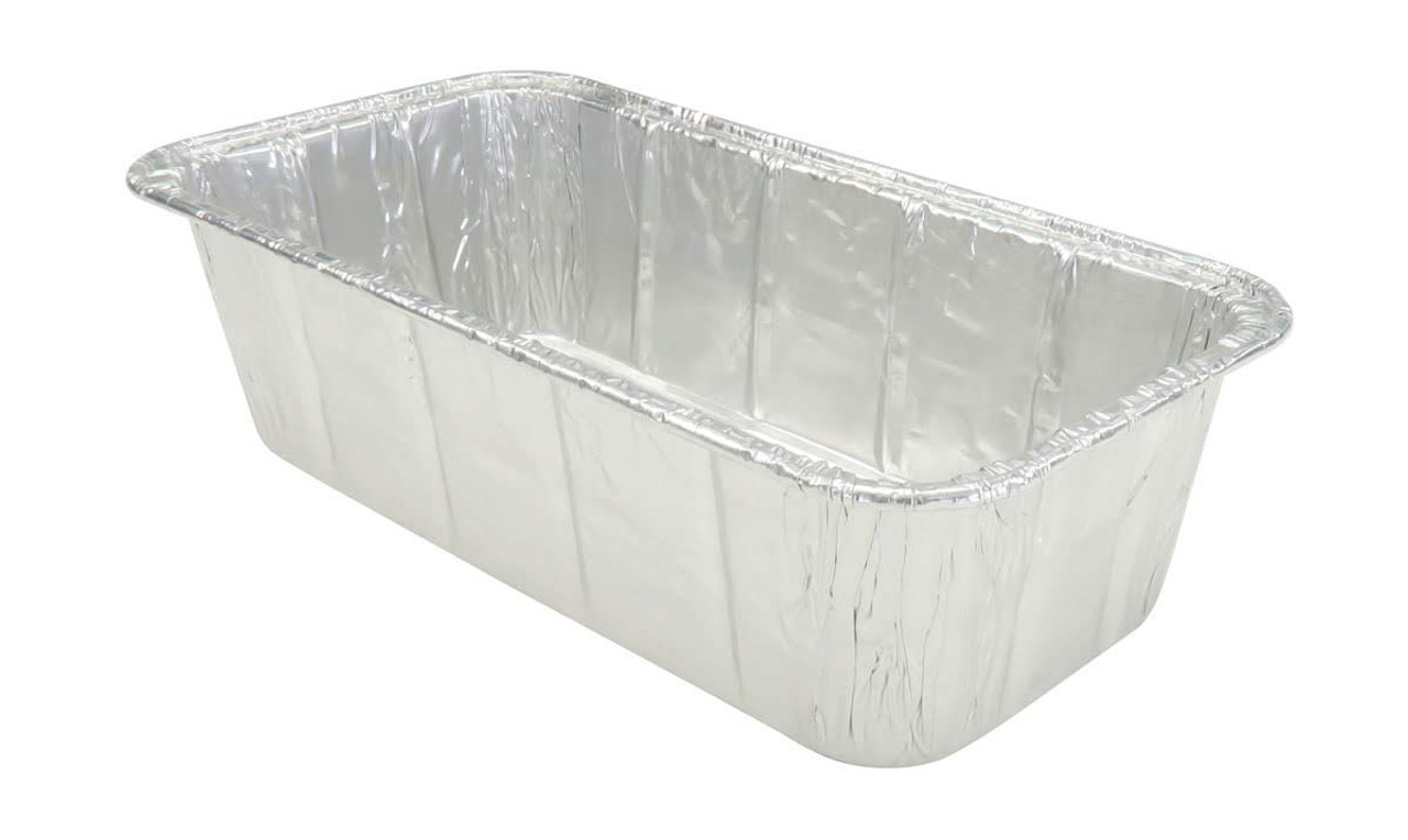 Bread Loaf Pan, 2-LBS, Aluminum Foil, Rectangular, (500/Case) Durable  Packaging 5100-35