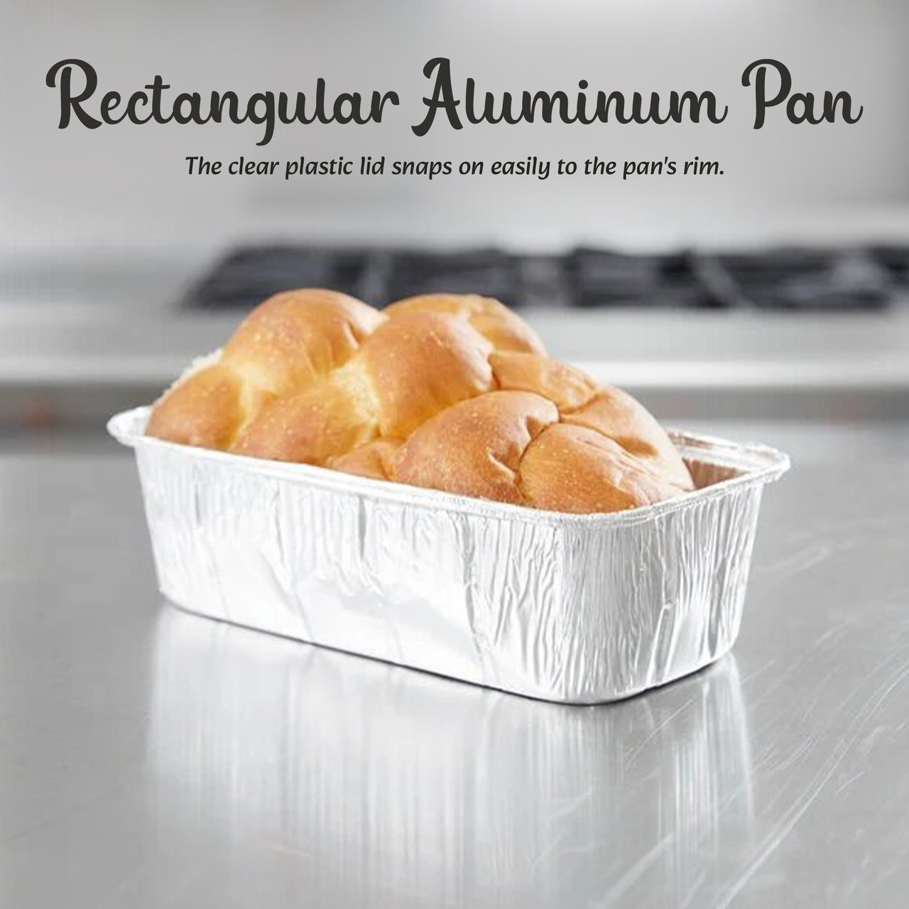 1½ lb. Foil Loaf Pan with Clear Dome Lid - Case of 500 - #208P