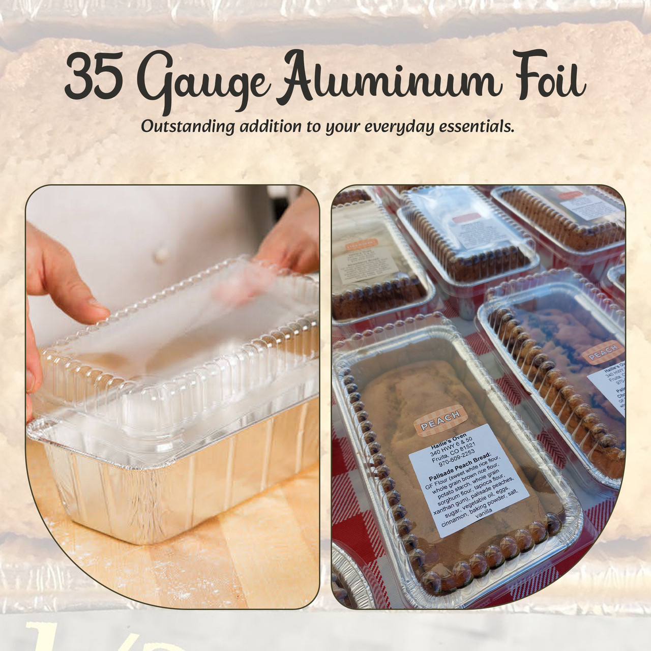 Stock Your Home 8x4 Aluminum Pans for Bread Loaf Baking, 50 Pack, 2 Lb