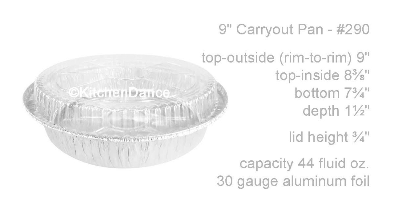9" Round Carryout Pan with Plastic Dome Lid - Case of 500  #290P