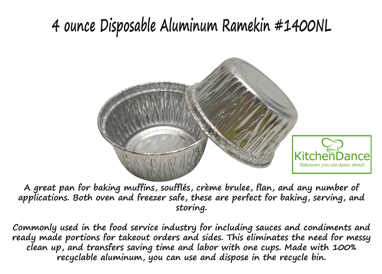 Disposable Aluminum Foil  4 oz. Ramekins - Case of 1000 - #1400NL
