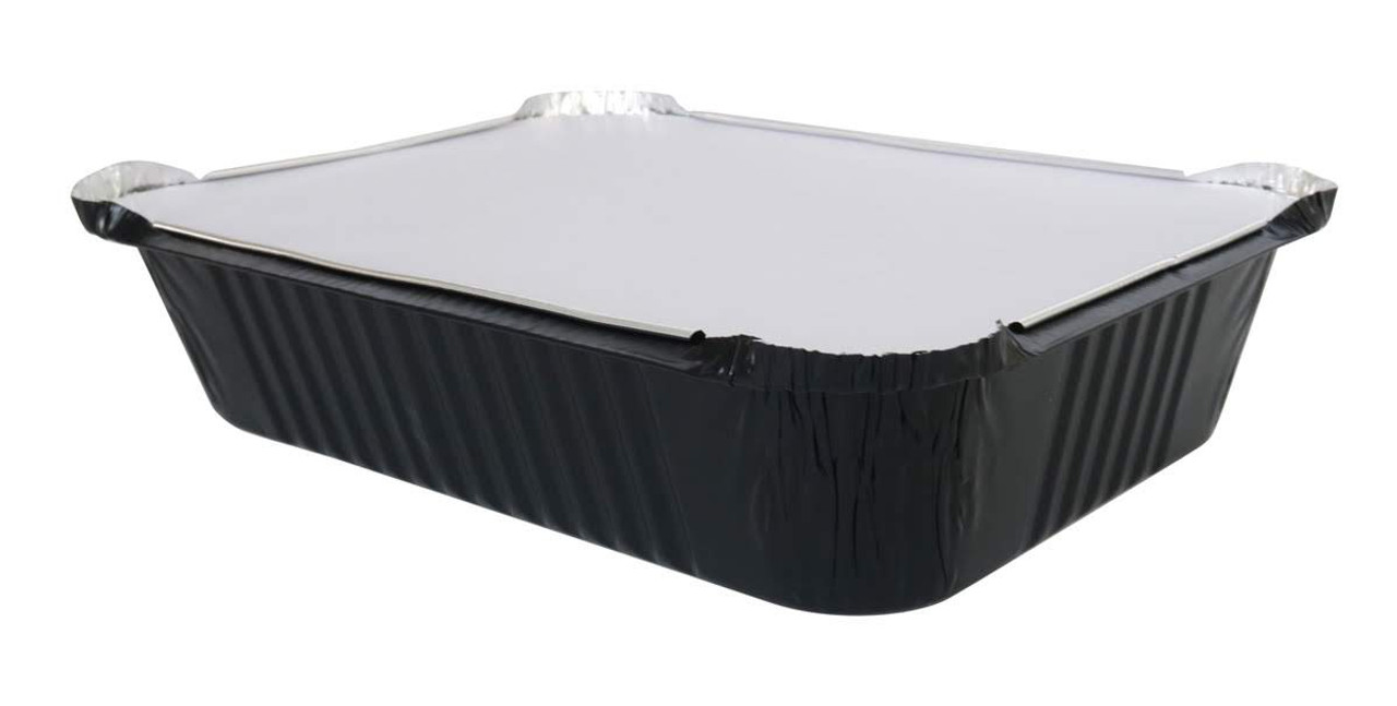 3.75 lb. Colored Carryout Foil Pan with Board Lid - Case of 500 - #3227L