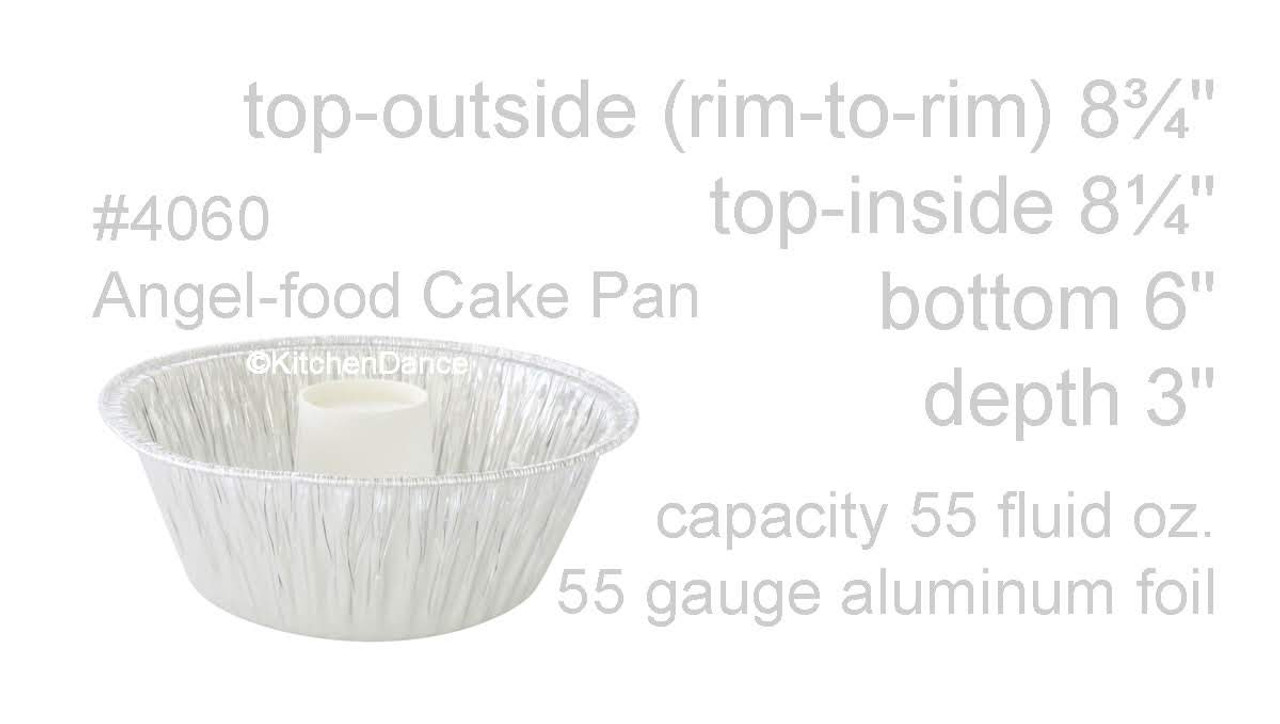 8 Angel Food Cake - Bundt Pan with Plastic Lid - Case of 100 #4060