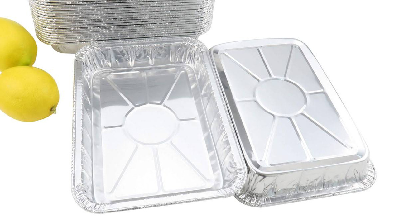 8 Square Disposable Baking Pan with Plastic Lid - Case of 500 - #1155P