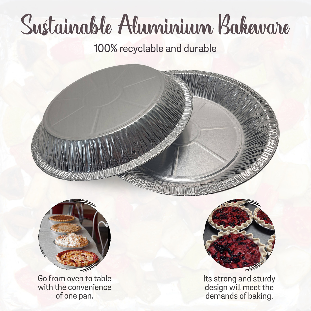 Disposable Aluminum Foil 9 Pie Pan - Medium Depth #D64