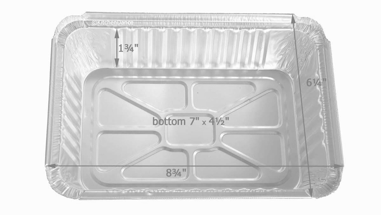 2¼ lb. Holiday Oblong Foil Pan with Dome Lid - Case of 100 #9201X