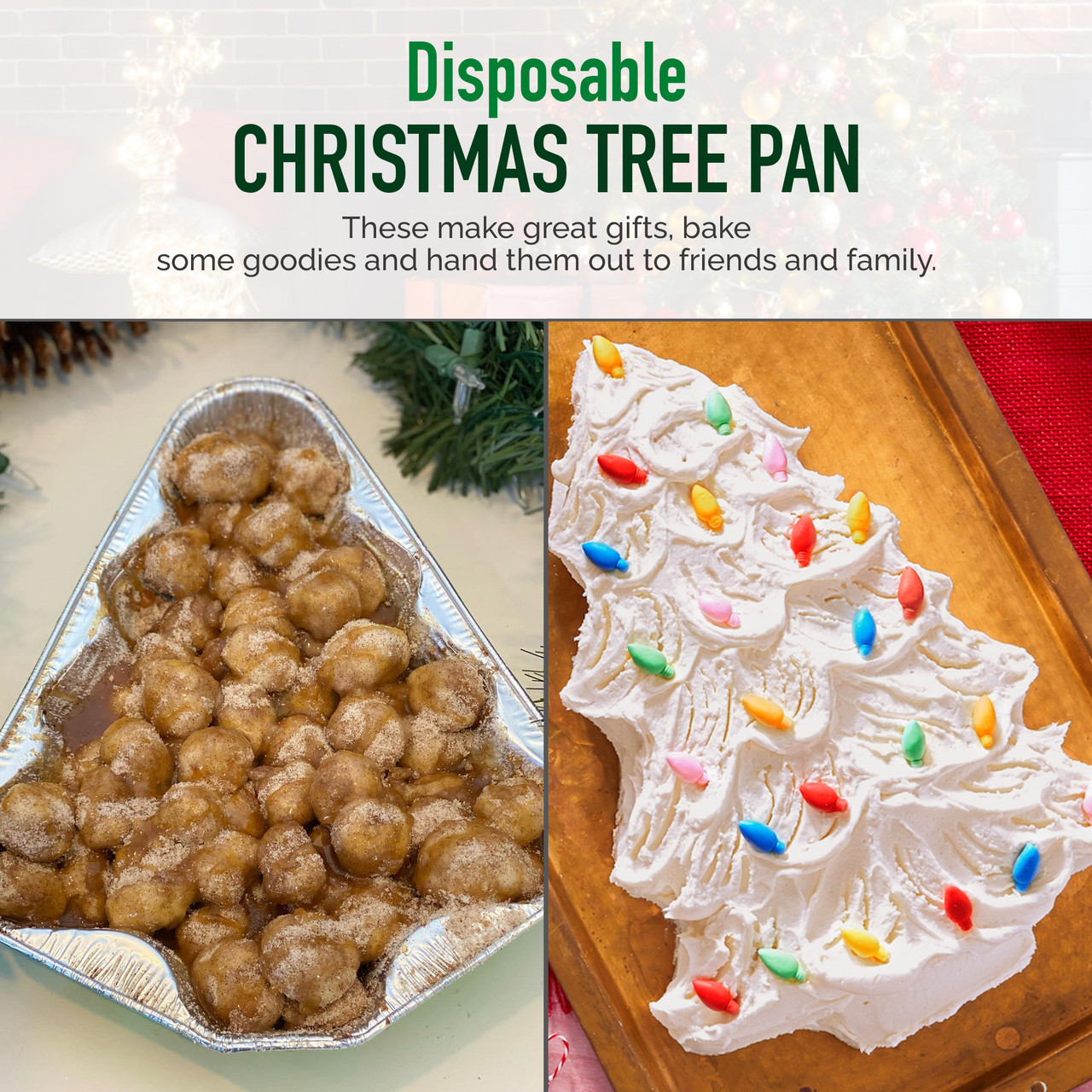 Disposable Christmas Tree Shaped Foil Baking Pan - #9501X