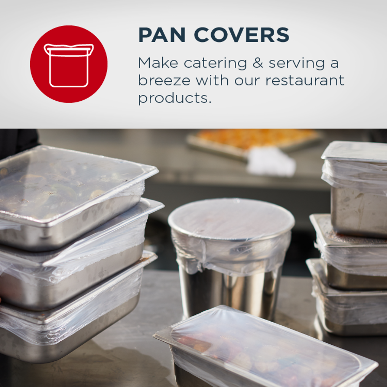 Shrink Tight Ovenable Pan Covers for Full Size Pan - Case of 50  - #44701