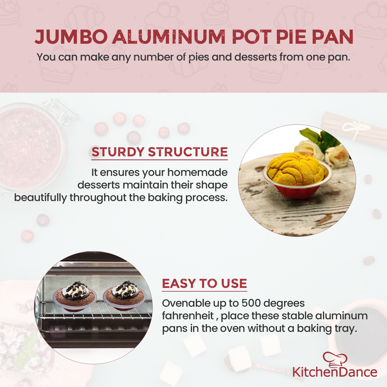 18 oz. Jumbo Disposable Aluminum Pot Pie Pan - Case of 600 -  #A57