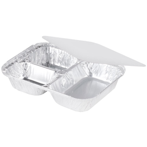 Choice 1 1/2 lb. Deep Oblong Foil Container with Board Lid - 250/Case