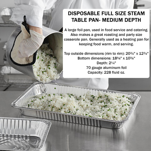 Disposable Medium Roasting Pan- Case of 100- #4400