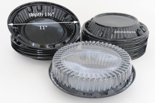 10" Plastic Pie Container with High Dome Lid - Case of 160  #WJ45
