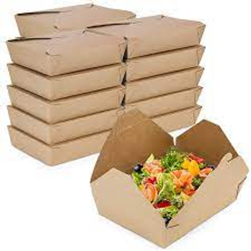 8.5 x 6 x 2 Kraft Take out Boxes - Case of 200