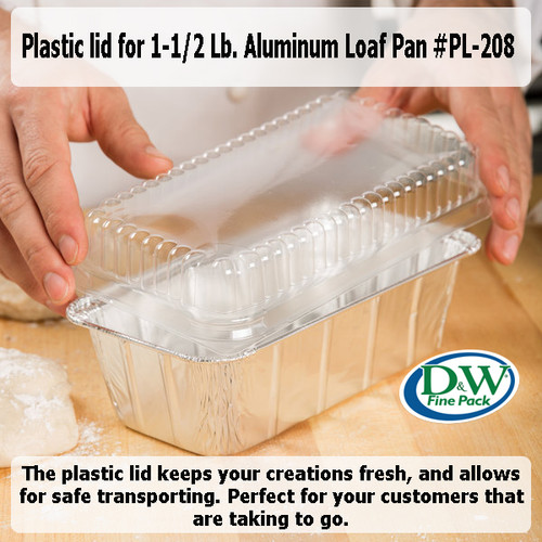 D & W Fine Pack 1½ lb. Disposable Aluminum Foil Loaf Pan #208NL