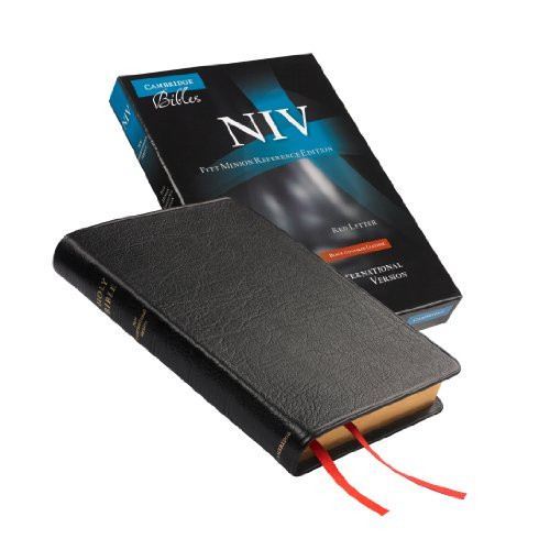 NIV Pitt Minion Reference Edition, Black Goatskin Leather, Red Letter Text: NI446:XR
