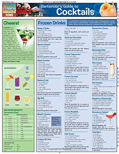 Bartender'S Guide To Cocktails (Quick Study Home)
