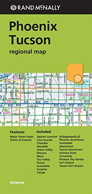Rand McNally Phoenix/Tuscon Regional Map (Greeen Cover) (Rand Mcnally Regional Map)
