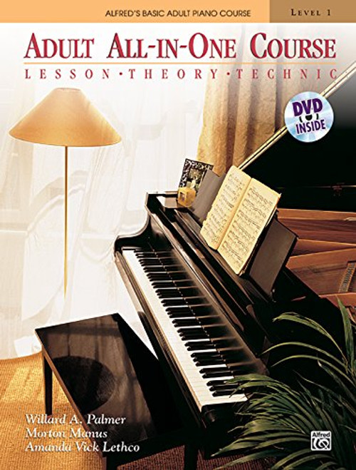 Alfred's Basic Adult All-in-One Course, Bk 1: Lesson * Theory * Technic, Book & DVD (Alfred's Basic Adult Piano Course)