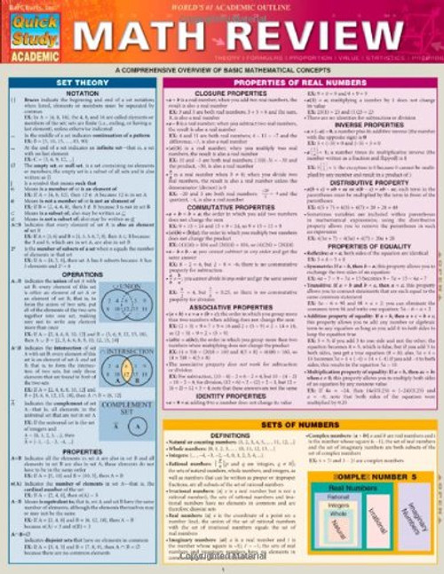 Math Review (Quick Study: Academic)