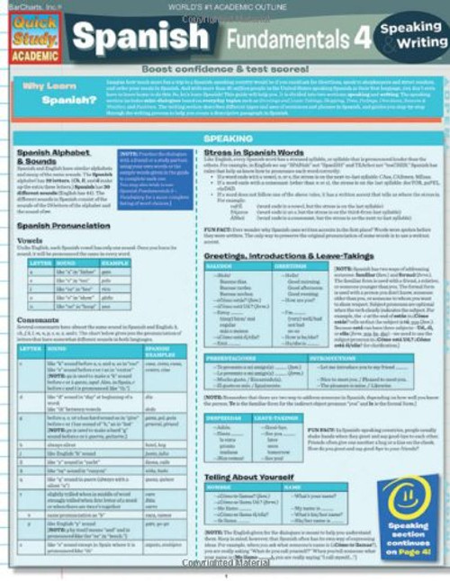 Spanish Fundamentals 4 (Quick Study Academic)