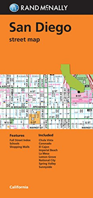 Folded Map: San Diego Street Map
