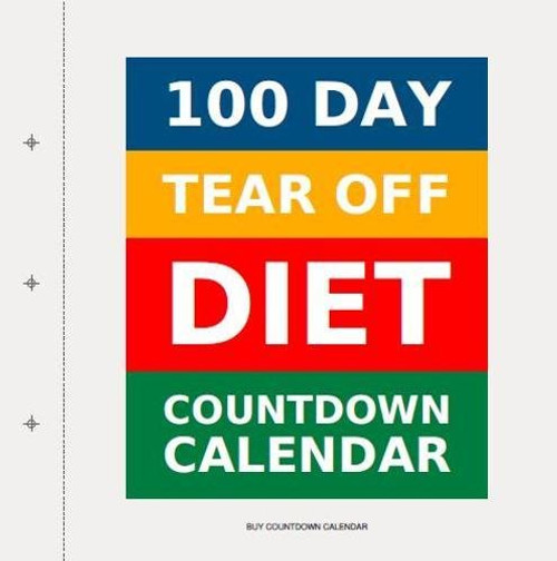 100 Day Tear-Off Diet Countdown Calendar