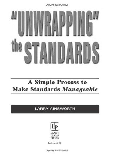 Unwrapping the Standards:: A Simple Process to Make Standards Manageable