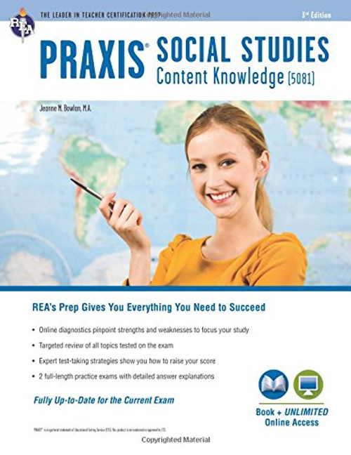 Praxis Social Studies Content Knowledge (5081): Book + Online (PRAXIS Teacher Certification Test Prep)